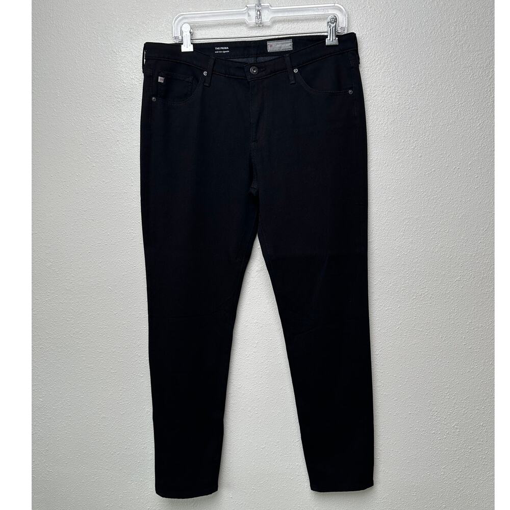 AG Adriano Goldschmied Black The Prima Mid Rise Cigarette Denim Jeans 31